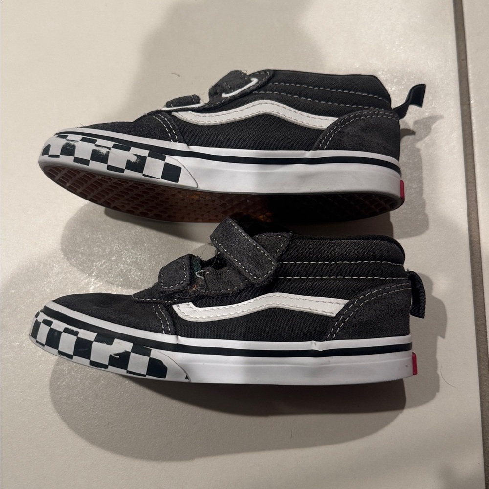 Vans Kids Black and Gray High-Top Sneakers - Picture 5 of 6
